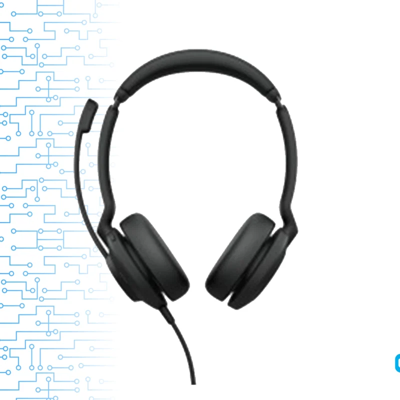 Jabra Evolve2 30 SE USB-C Wired UC Stereo Headset with Noise-Canceling Mic and USB-C/A Adapter – 23189-989-879