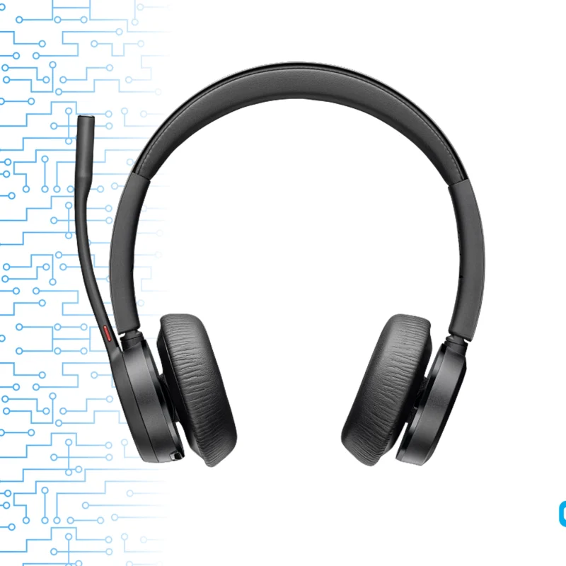 Poly Voyager Focus 2 Wired/Wireless Bluetooth Stereo Headset (Microsoft Teams Certified) with Active Noise-Cancelling Mics, USB-C + BT700C Adapter – 9T9J4AA